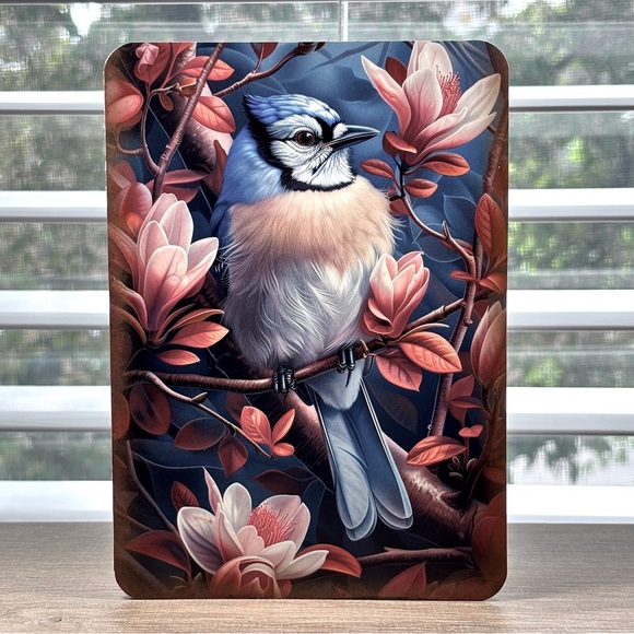 Vibrant Blue Jay Bird Handmade Greeting Card - Picture 1 of 1
